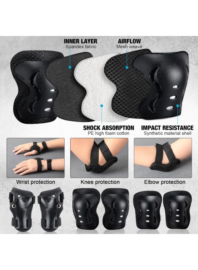 Bukela 7 Pcs Skateboard for Toddlers Beginners Knee Elbow Pads Wrist Guards Gear Set - Image 4